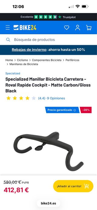 Specialized Manillar - Roval Rapide cockpit