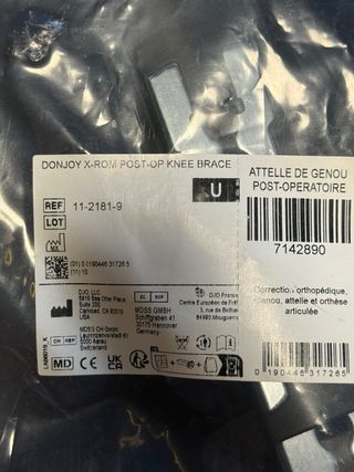Ginocchiera post-operatoria DonJoy X-ROM – nuova
