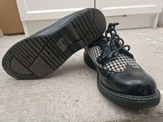 Francesine nere con fantasia pied-de-poule