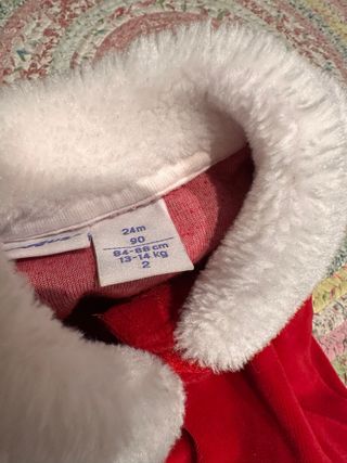 Disfraz Mamá Noel Bebé 2 años + Gorro