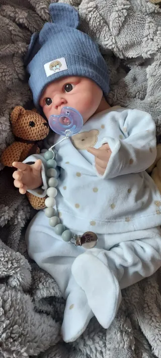 Bambino reborn in silicone platino 47cm