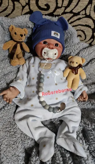 Bambino reborn in silicone platino 47cm