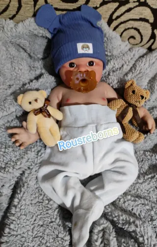 Bambino reborn in silicone platino 47cm