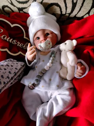 Bambino reborn in silicone platino 47cm