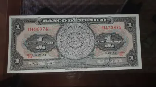 Billete 1 Peso México 1954