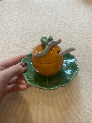 Açucareiro Bordallo Pinheiro Laranja