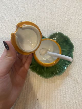 Açucareiro Bordallo Pinheiro Laranja