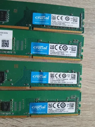 4x Crucial 4GB DDR4 RAM Módulos