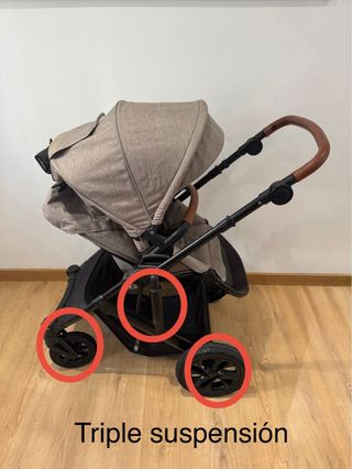 Carro Kinderkraft 3 en 1 (Capazo+Silla+Grupo 0)