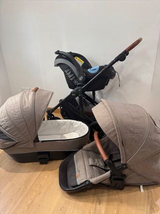 Carro Kinderkraft 3 en 1 (Capazo+Silla+Grupo 0)