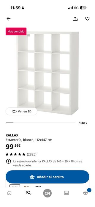 Estantería IKEA KALLAX 112x147 ENTREGA GRATIS HOY