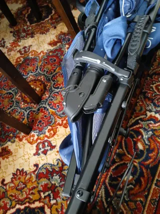 Silla de paseo azul con estrellas