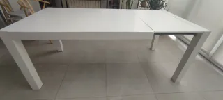 Mesa extensible madera blanca 140/190