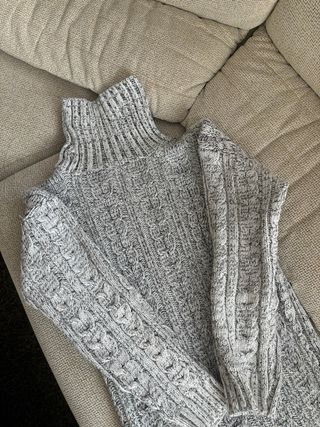 Vestido jersey cuello alto mujer