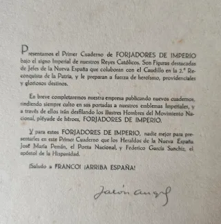 Documento Histórico FORJADORES DE IMPERIO
