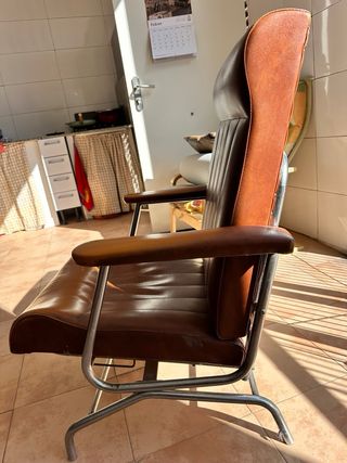 Sillón piel vintage marrón