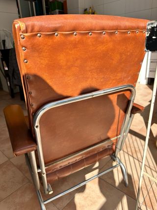 Sillón piel vintage marrón