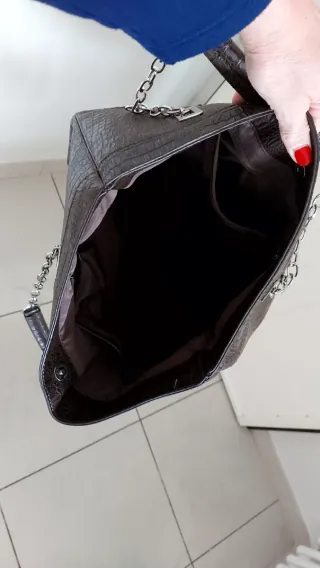 Borsa Pinko Bag  Pelle Effetto Coccodrillo Marrone