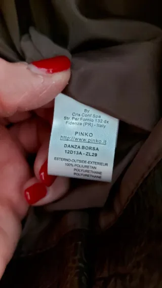 Borsa Pinko Bag  Pelle Effetto Coccodrillo Marrone