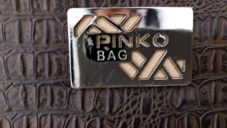 Borsa Pinko Bag  Pelle Effetto Coccodrillo Marrone
