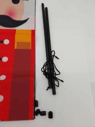 JIASHA Pancartas Navideñas de Cascanueces para Puerta de Casa, Decoración de Navidad, Interior y Exterior, 1 Pair 180 x 30cm (A)