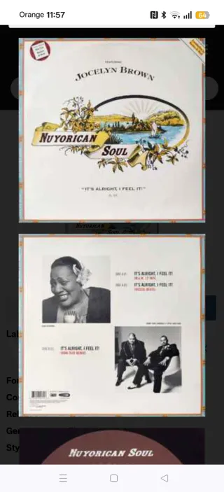 Vinilo 12 Nuyorican Soul feat. Jocelyn Brown
