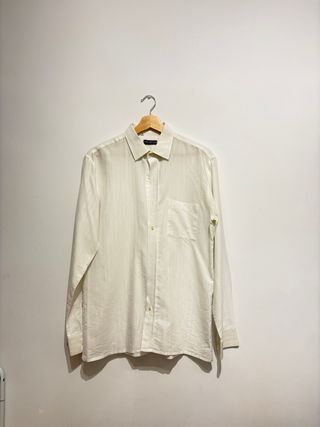 Camisa blanca vintage para hombre