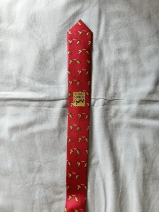 Corbata Hermès Seda Roja