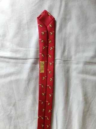 Corbata Hermès Seda Roja