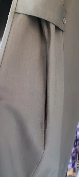 Vestido/Sobrecamisa Massimo Dutti Verde Talla S