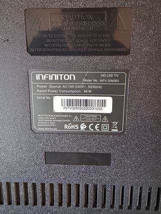 Televisión Infiniton 32 Negra