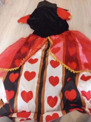 Disfraz Reina Corazones Niña Talla 10-12
