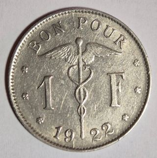 Belgio,Buono 1F.Francese e Tedesco 1922 1923.SPL.