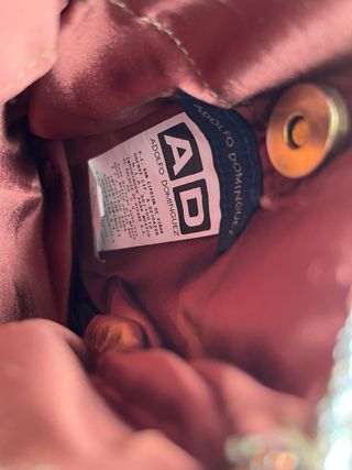 Bolso fiesta Adolfo Domínguez marrón y dorado