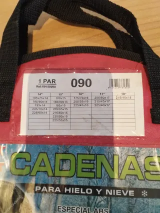 Cadenas para la nieve 9 m/m