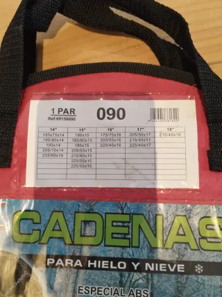 Cadenas para la nieve 9 m/m