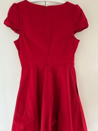 Vestido Rojo Estilo Retro Talla 40