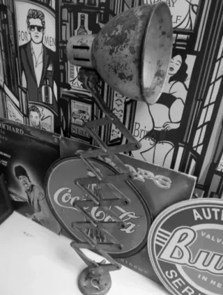 Lámpara Flexo Metal Acordeón Vintage