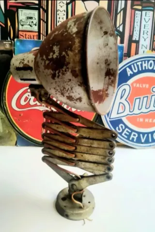 Lámpara Flexo Metal Acordeón Vintage