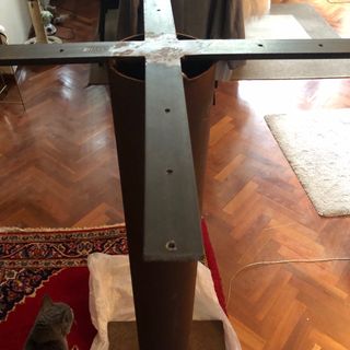 Rebajado Pie de mesa alto hierro envejecido y mesa