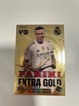 Cromo Panini Extra Gold Mbappé Real Madrid