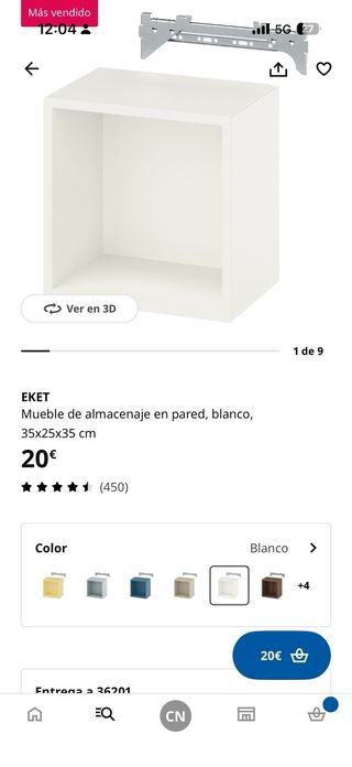 Estantería IKEA EKET 4 módulos