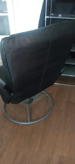 Sillón IKEA KARLSTAD Piel Negra Descatalogado