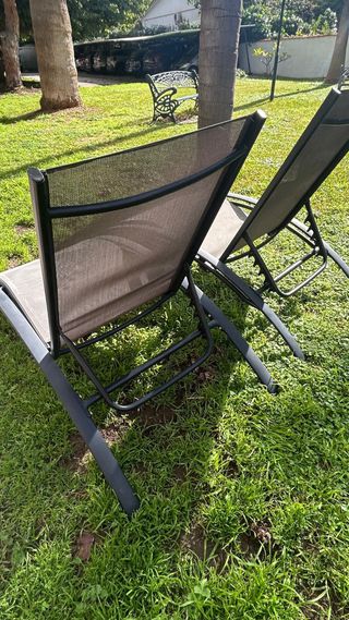 2 Tumbonas Piscina Aluminio no pesan nada