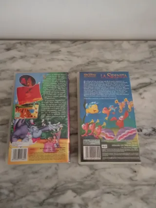 Lote 6 Películas VHS Disney Clásicos (Español)