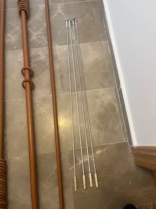 Barras de cortina de madera