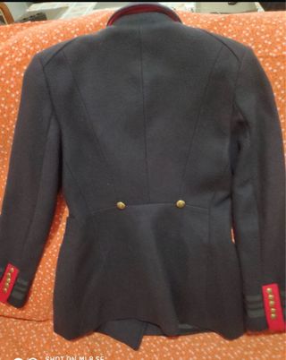 Abrigo cruzado negro Zara Talla M