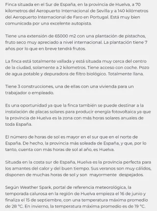 -▪Finca Huelva Pistachos 6,5Ha 385.000€