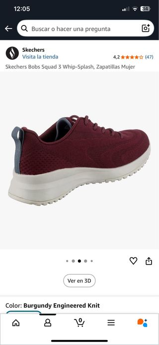 Zapatillas Skechers Mujer Rojas y Beige