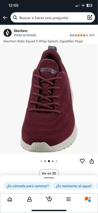 Zapatillas Skechers Mujer Rojas y Beige